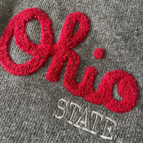 Ohio State Buckeyes Women’s Script Grey Sweater - Picture 8 of 8